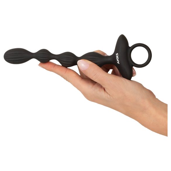 Anos - Vibrador anal con 2 motores y bolas móviles (negro)