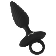 ANOS - plug anal vibrador texturizado - silicona negra