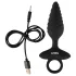 ANOS - plug anal vibrador texturizado - silicona negra