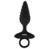 ANOS - plug anal vibrador texturizado - silicona negra