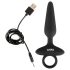 ANOS - plug anal vibrador con mango - silicona negra