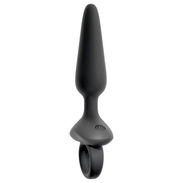 ANOS - plug anal vibrador con mango - silicona negra