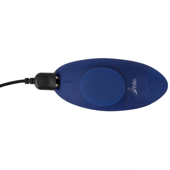 Smile - vibrador de bragas ultrafino y portátil con mando a distancia (azul)