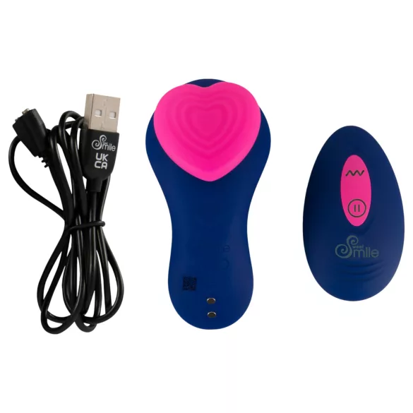 Smile - vibrador tipo braga con control remoto - silicona azul