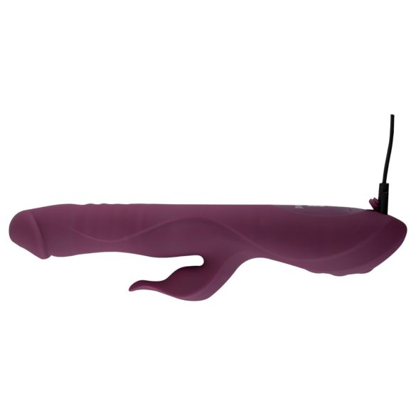 Javida - vibrador 3 en 1 con rotación y perlas - silicona lila