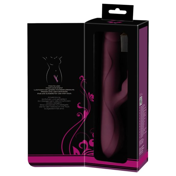 Javida - vibrador 3 en 1 con rotación y perlas - silicona lila