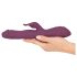Javida - vibrador 3 en 1 con rotación y perlas - silicona lila