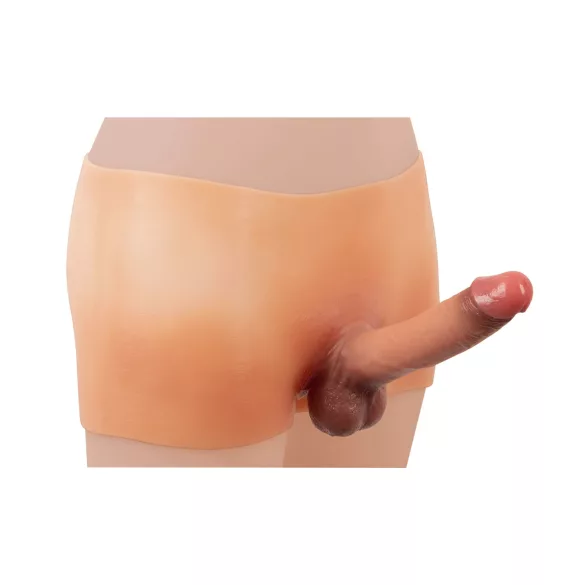 You2Toys - Pene realista vibrador - silicona color natural