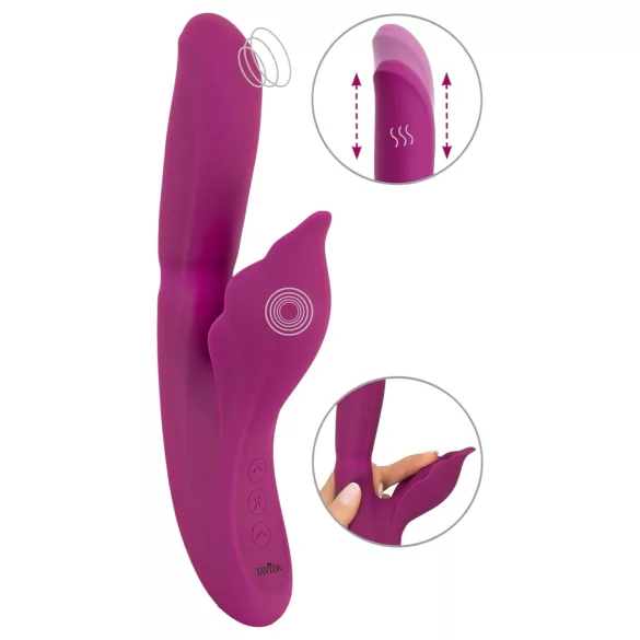 Javida - Vibrador estimulador punto G y clítoris 4 en 1 - silicona lila