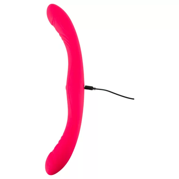 Couples Choice - vibrador doble punta - silicona rosa
