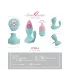 Beau Coeur Juvela - plug anal vibrador - silicona turquesa