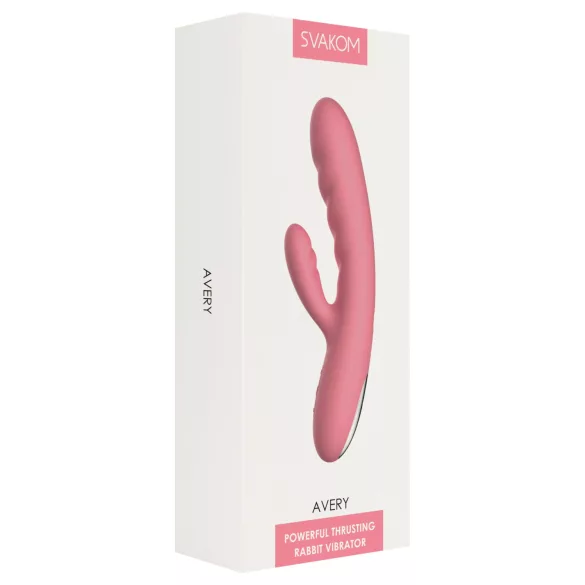 Svakom Avery - vibrador impulsor recargable con brazo para clítoris (rosa)