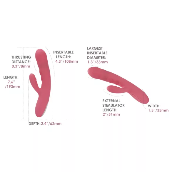 Svakom Avery - vibrador impulsor recargable con brazo para clítoris (rosa)