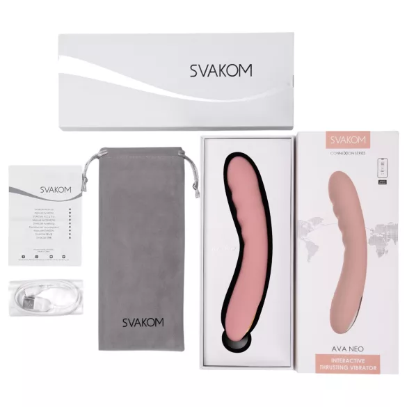 Svakom Ava Neo - vibrador con empuje inteligente - silicona rosa