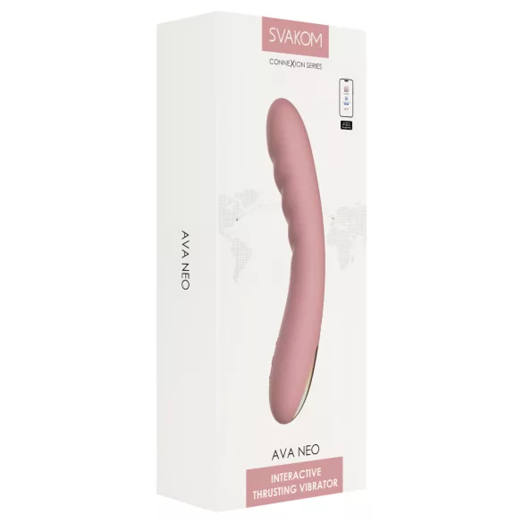 Svakom Ava Neo - vibrador con empuje inteligente - silicona rosa