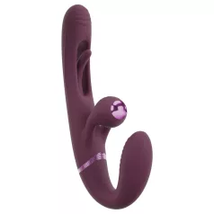 Javida - vibrador pareja recargable sin tirantes (lila)