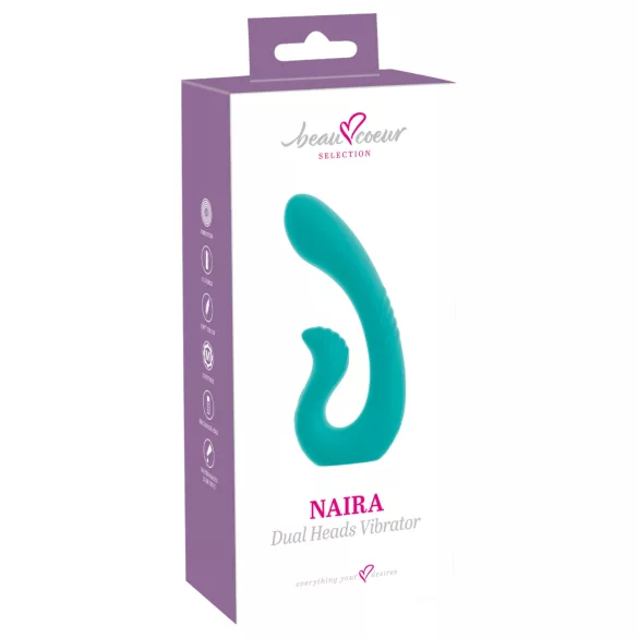 Beau Coeur Naira - Vibrador doble punto G y clítoris - silicona verde