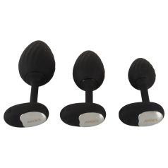 ANOS - plug anal vibrador set - silicona negra