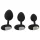 ANOS - plug anal vibrador set - silicona negra