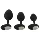 ANOS - plug anal vibrador set - silicona negra