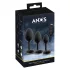 ANOS - plug anal vibrador set - silicona negra
