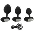 ANOS - plug anal vibrador set - silicona negra