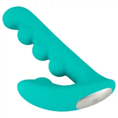   Beau Coeur Sylora - vibrador 2 en 1 con perlas - silicona verde