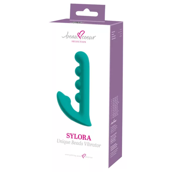 Beau Coeur Sylora - vibrador 2 en 1 con perlas (verde)