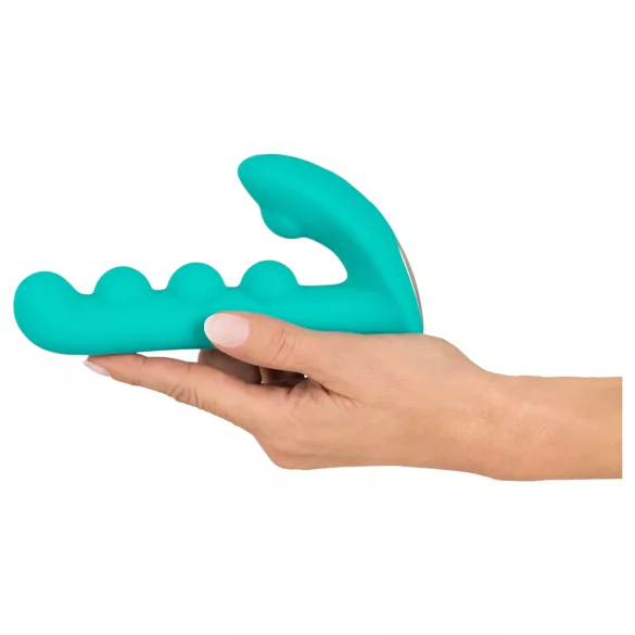 Beau Coeur Sylora - vibrador 2 en 1 con perlas (verde)