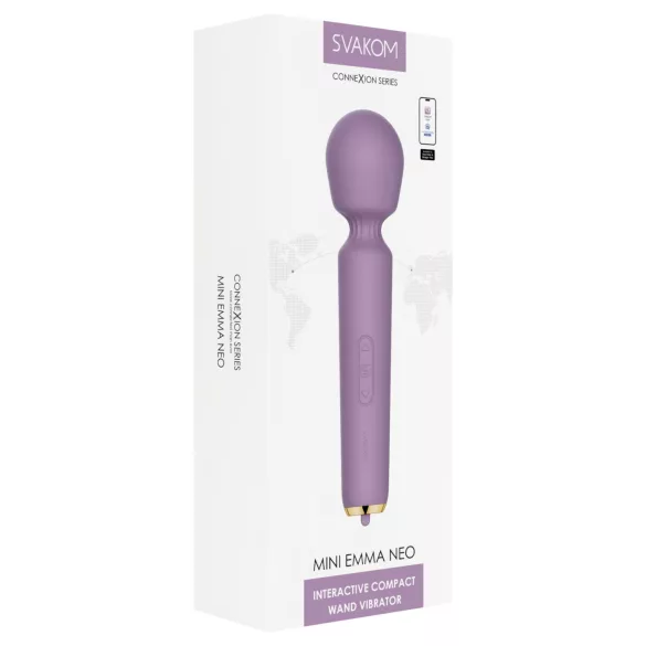Svakom Mini Emma Neo - Vibrador masajeador con control por app (morado)
