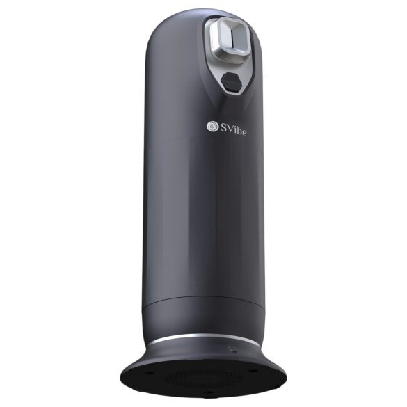 Snail Vibe Jet - masturbador automático con calefacción - silicona negra