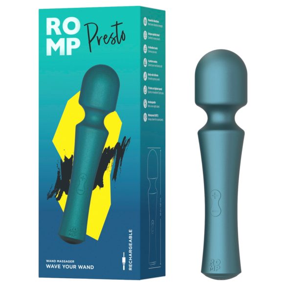 ROMP Presto - masajeador vibrador recargable - silicona verde