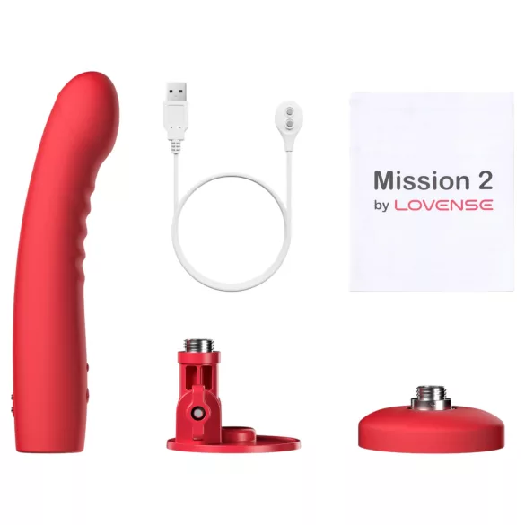 Lovense Mission 2 - vibrador inteligente con ventosa (rojo)
