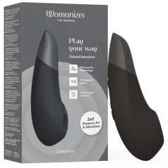   Womanizer Enhance 2 en 1 succionador de clítoris por ondas de aire + vibrador (negro)