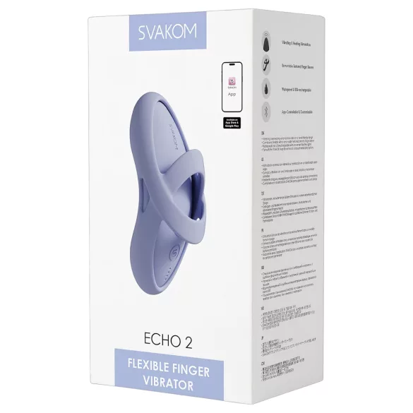 Svakom Echo 2 - vibrador para dedo inteligente - silicona azul