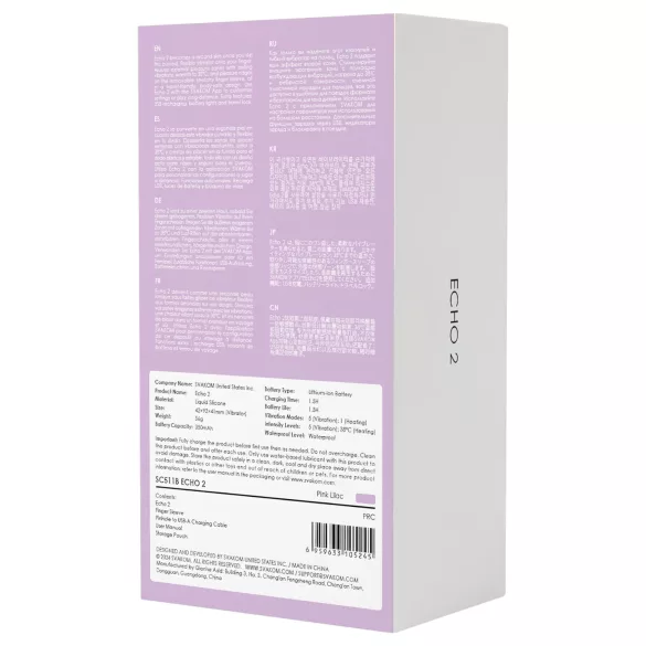 Svakom Echo 2 - vibrador para dedos inteligente - silicona rosa