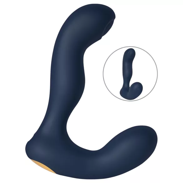 Svakom Iker Neo - vibrador anal interactivo pulsante - silicona azul