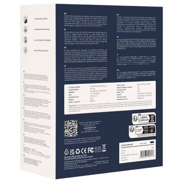 Svakom Iker Neo - vibrador anal interactivo pulsante - silicona azul