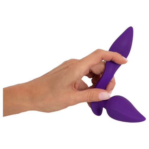 Smile - vibrador anal y estimulador de clítoris 2 en 1 - silicona lila