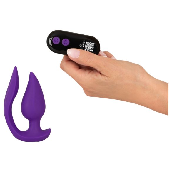 Smile - vibrador anal y estimulador de clítoris 2 en 1 - silicona lila