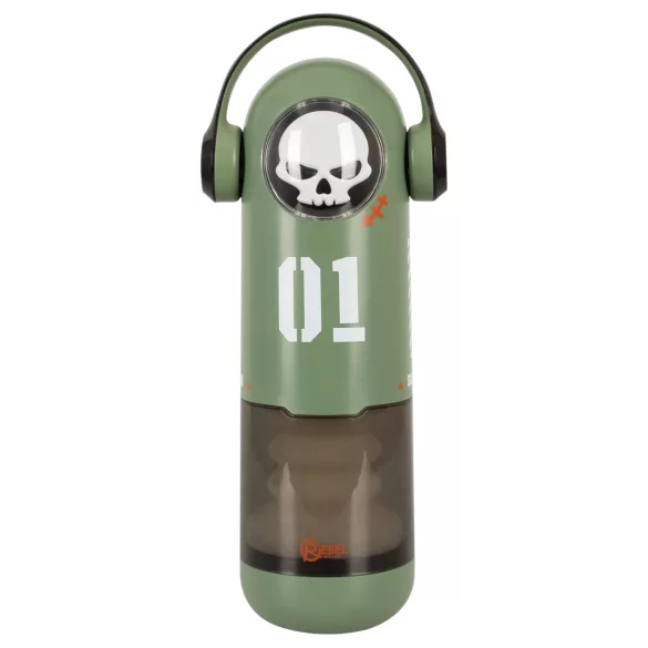 Rebel Skull - masturbador impulsor y vibrador (verde)