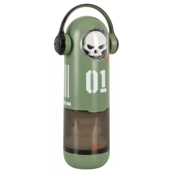Rebel Skull - masturbador impulsor y vibrador (verde)