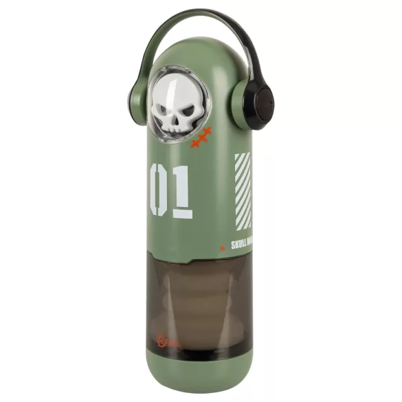 Rebel Skull - masturbador impulsor y vibrador (verde)