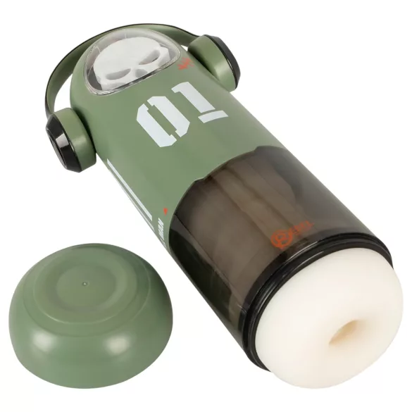 Rebel Skull - masturbador impulsor y vibrador (verde)