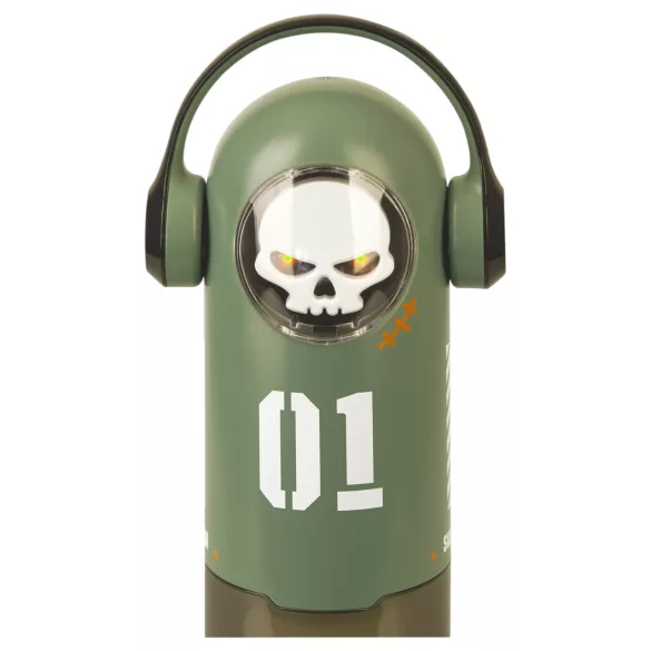 Rebel Skull - masturbador impulsor y vibrador (verde)