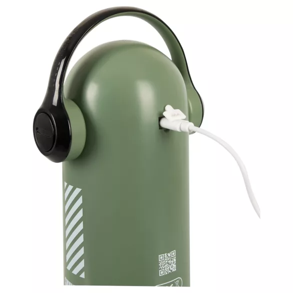 Rebel Skull - masturbador impulsor y vibrador (verde)