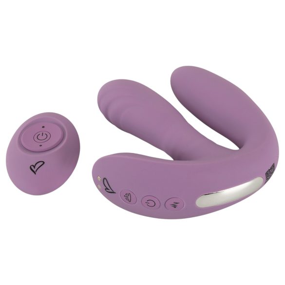 Beau Coeur Mireva - vibrador triple con mando - silicona lila