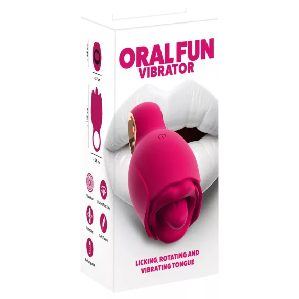 You2Toys Oral Fun - vibrador estimulador de clítoris con lengua (rosa)