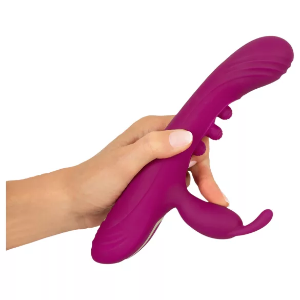 Javida - vibrador con bolas y brazo para clítoris - silicona lila