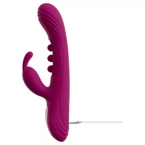 Javida - vibrador con bolas y brazo para clítoris - silicona lila
